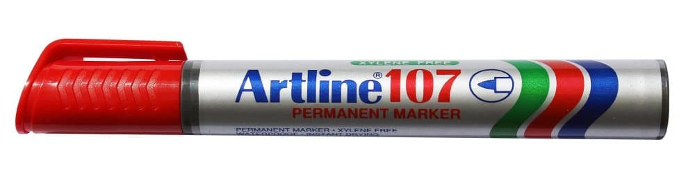 Märkpenna ARTLINE 107 rund 1,5mm röd 12st