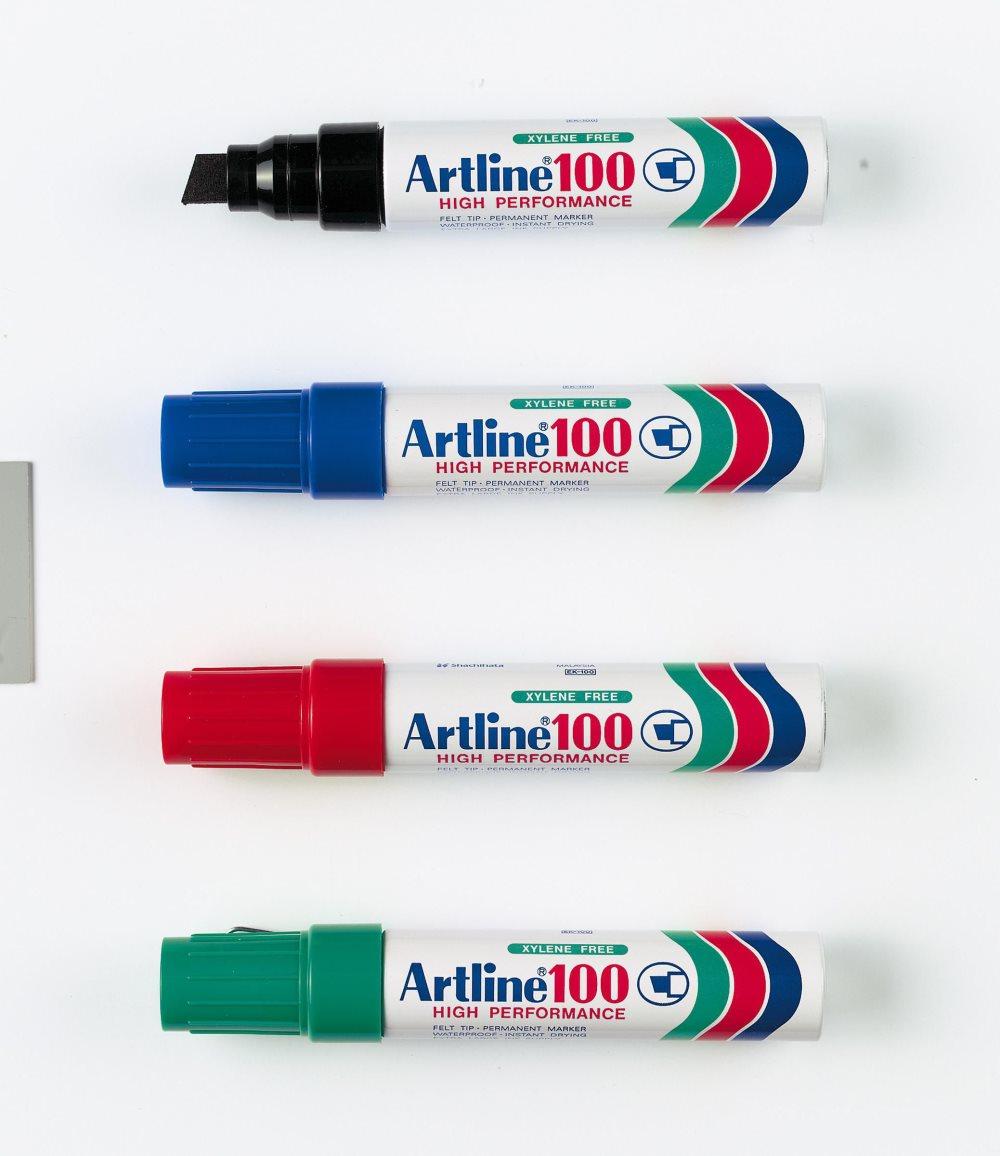 Märkpenna ARTLINE 100 sned 12mm blå 6st