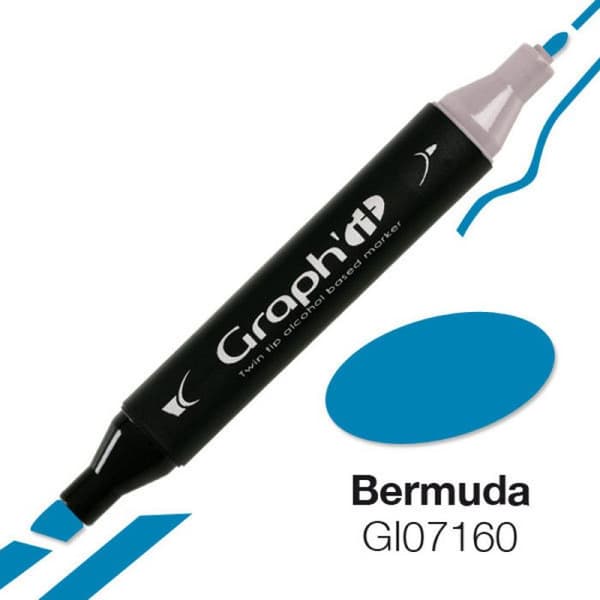 Alkoholmarkör - Graph'it - 7160 - Bermuda - Dubbelspets - Opaque - 16 mm