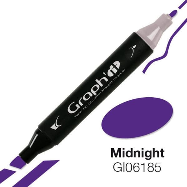 "Marcker med alkohol Graph'it 6185 Midnatt"