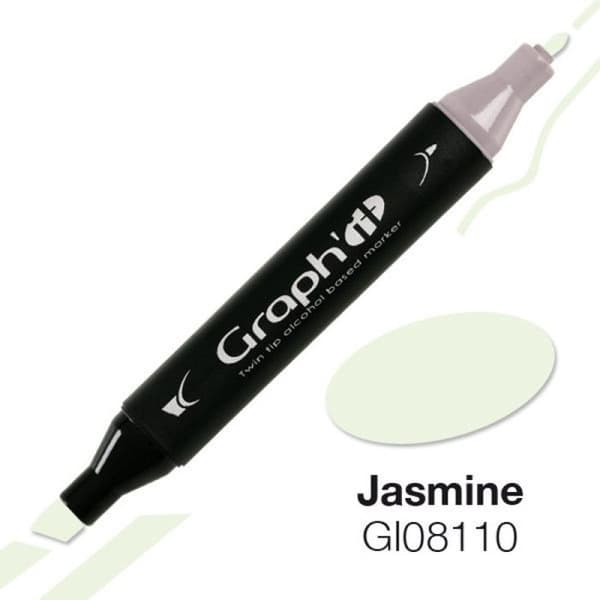 Alkoholpenna - Graph'it - 8110 - Jasmin - Dubbel spets - Opaque - Blandad