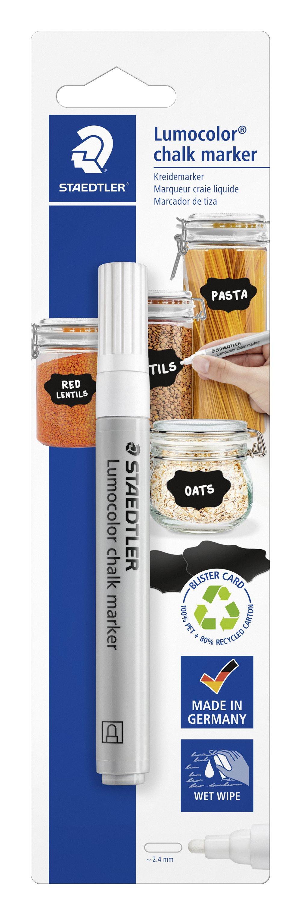 Lumocolor Chalk Marker 2,4mm, Vit, Staedtler