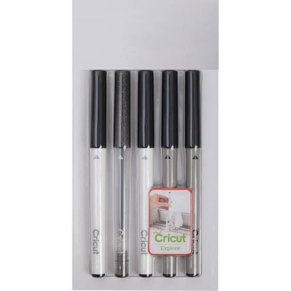Set med 5 'Cricut' pennor Svart