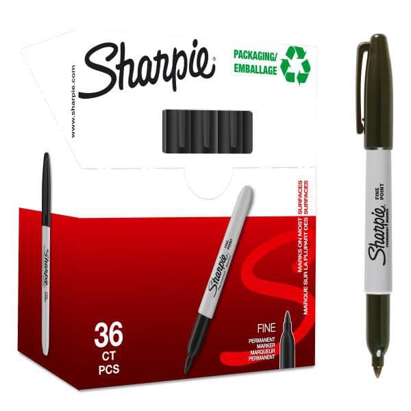 Märkpenna SHARPIE F svart 32+4/FP