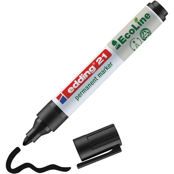 Märkpenna EDDING Ecoline 21 svart 10st