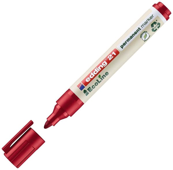 Märkpenna EDDING Ecoline 21 röd 10st