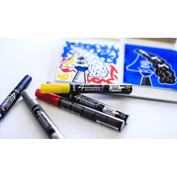 Oljemålningsmarkörer - 4Artist Marker Pébéo - Vit och Svart - 4 mm - 2 st