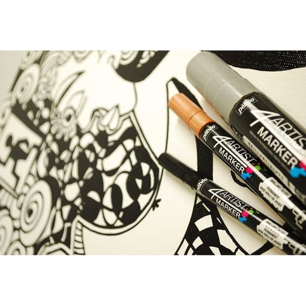 Oljemålningsmarkörer - 4Artist Marker Pébéo - Vit och Svart - 4 mm - 2 st