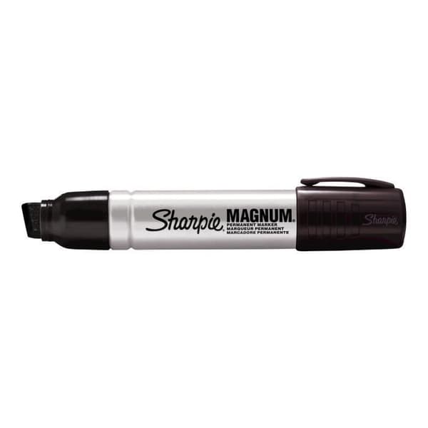 Sharpie Magnum Permanent Marker svart bläck genom färgning 14,8 mm bred förpackning om 12