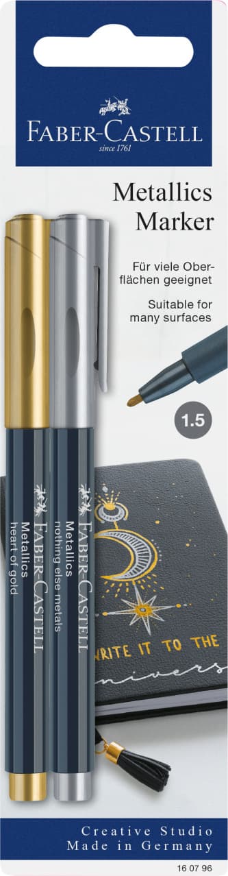 Metallic marker Guld + Silver, Faber-Castell