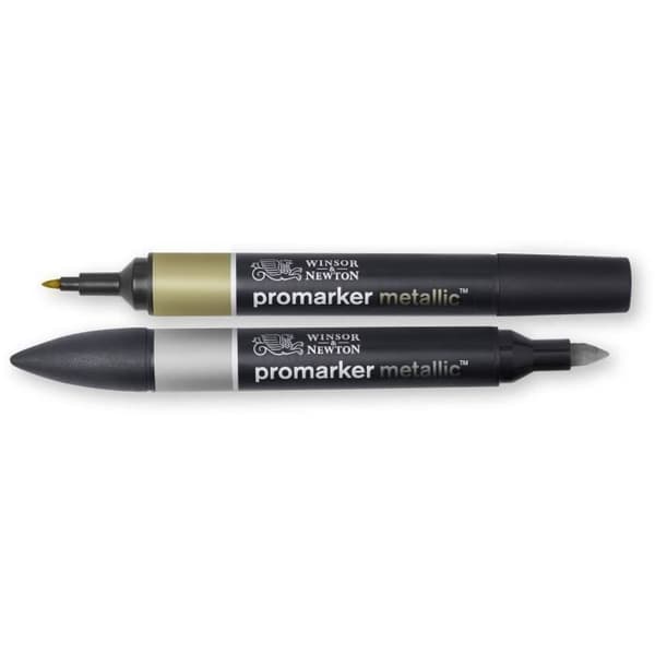 WINSOR & NEWTON Promarker - Box med 2 markörer - Guld och silver