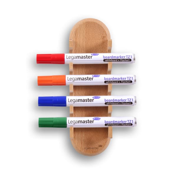 Magnetisk tuschholder i træ - tuschopbevaringssystem til whiteboards