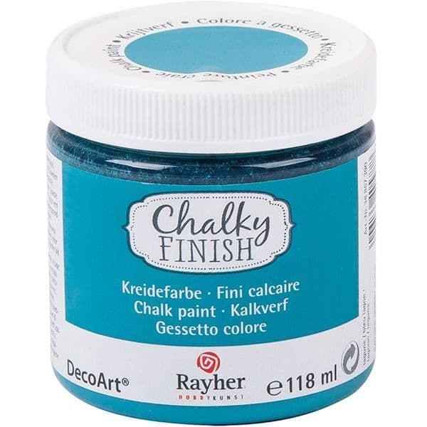 Kritiga färg - RAYHER - Kalkig finish - Lagunblå - 118ml - Vattenbaserad