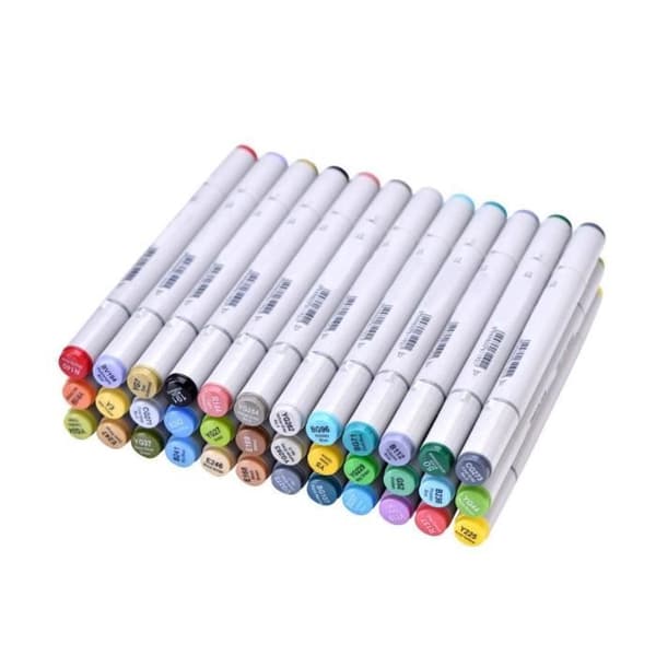 36 färger Dubbelsidiga markörer Sketch Marker Penna med svart konstnärspennapåse--Rose Vie