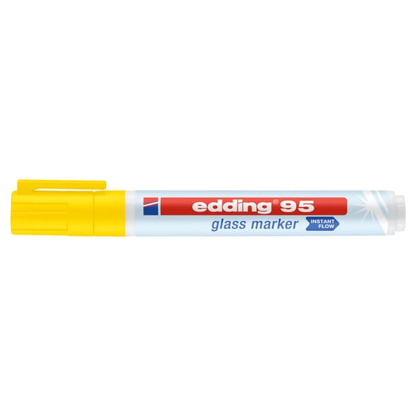 Eddingglasmarkörer - Gul - Rund spets 1,5-3 mm - Per st