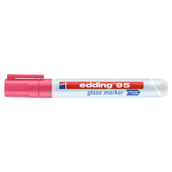 Edding glas tuscher - Pink - Rund spids 1,5-3 mm - Pr. stk
