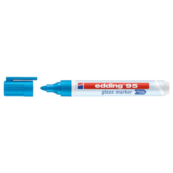 Edding glas tuscher - Blå - Rund spids 1,5-3 mm - Pr. stk