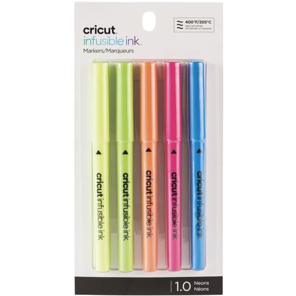 Neon Markers 1.0 Infusible Ink - CRICUT - 5 delar - Flerfärgad