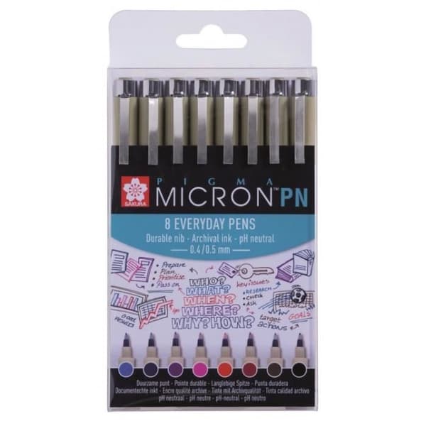 Sakura Pigma Micron PN Marker Set 8 delar