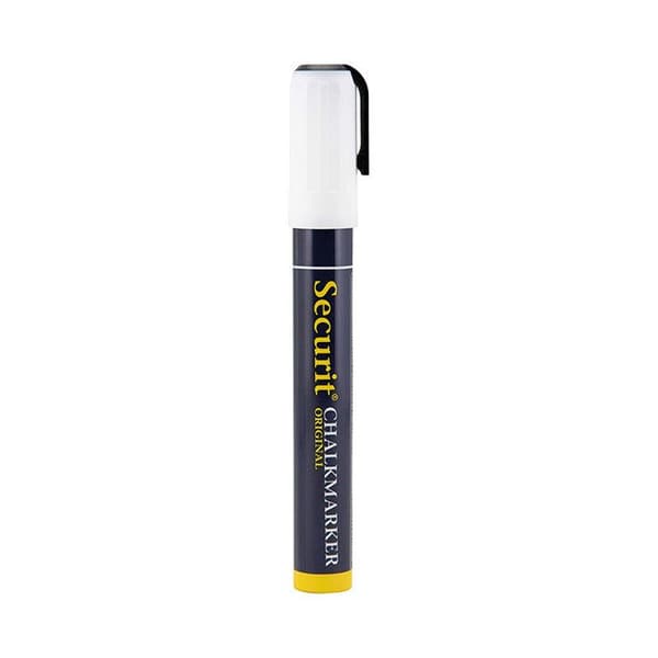 Raderbar kritamarkör för Securit skiffer 6 mm - Vit
