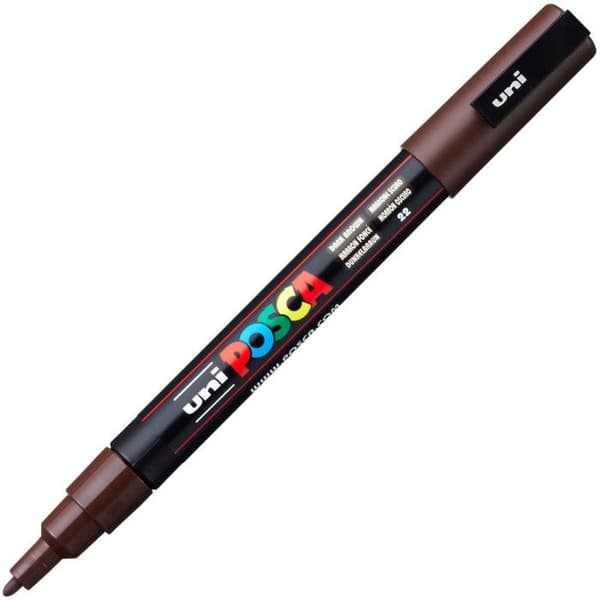 POSCA PC-3M pigmentmarkör, mörkbrun