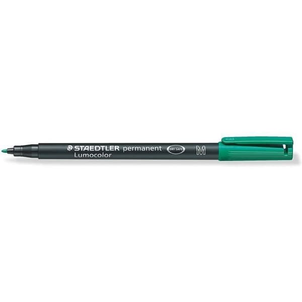 Permanent märkpenna - Staedtler - 10-pack - Grön färg - Oföränderlig - Opaque