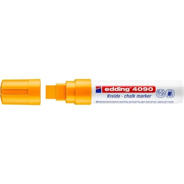 Set med 5 flytande kritamarkörer 4090 fluorescerande orange stor spets 4-15 mm