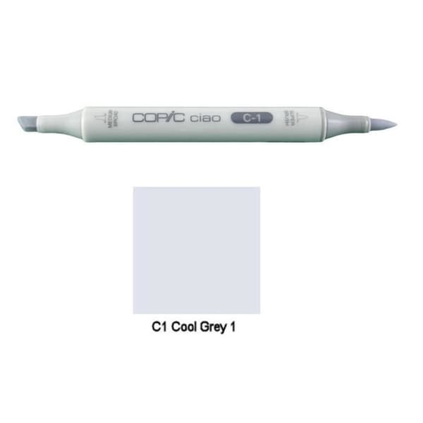 Copic Ciao filtpenna med dubbla spets - C1 Cool Grey 1