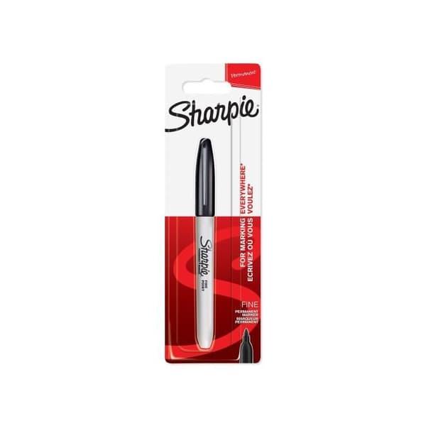 SHARPIE - 1 permanent markör - Svart - Fin spets - i blisterförpackning