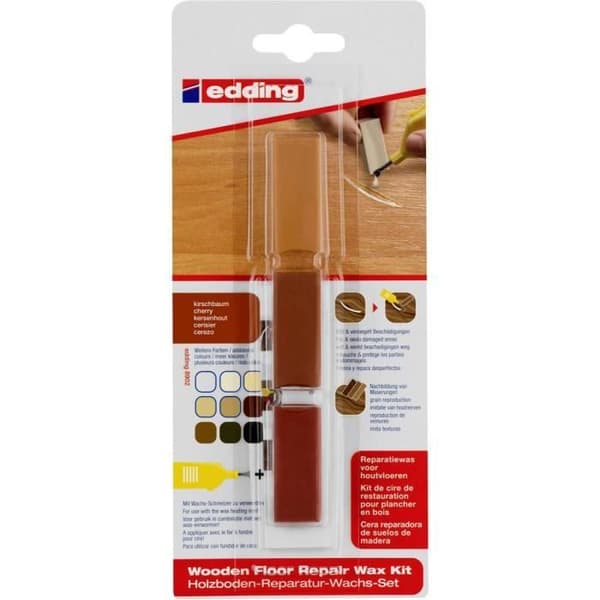 Parkettreparationsvaxkit - EDDING - 8902 - Cherry färg - 1 st - Opak