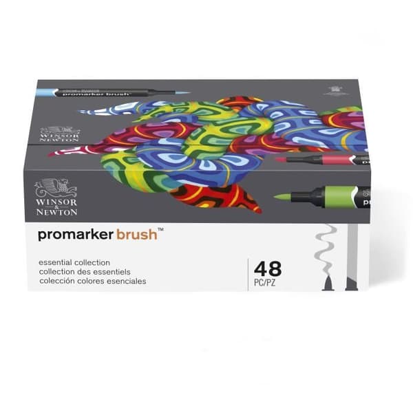WINSOR &amp; NEWTON Essential Collection Brushmarker - 48 delar