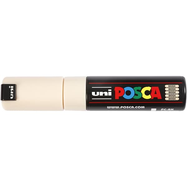 Posca Marker , nr. PC-8K, spets 8 mm, Broad, beige, 1 st.