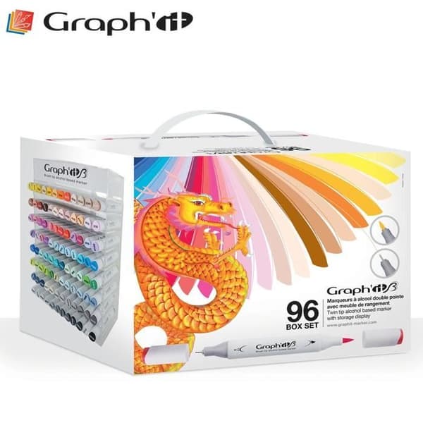 Set med 96 GRAPH'IT Brush &amp; Extra tunn