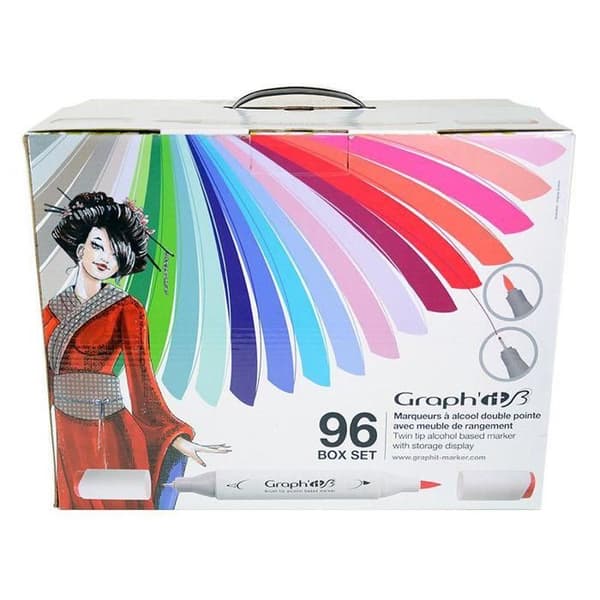 Set med 96 GRAPH'IT Brush &amp; Extra tunn