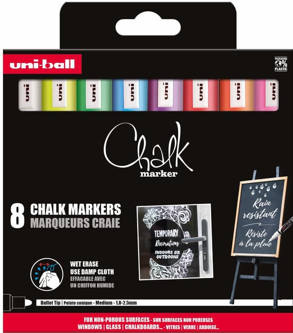 Merkepenn Chalk Marker PWE-5M 8-pakning Posca