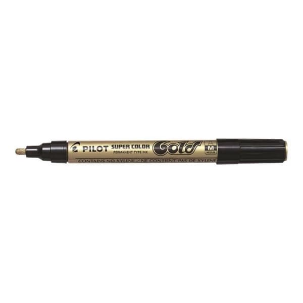 Pilot Super Color Permanent markör guldpigmentbläck 2 mm medium
