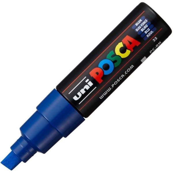 POSCA Marker Stor Mejselspets Mörkblå - Vattenbaserad färg - Plast