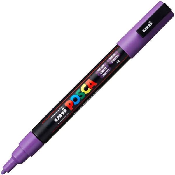 POSCA Marker Fin konisk spets Lila - Vattenbaserad färg - Linjebredd 0,9-1,3 mm