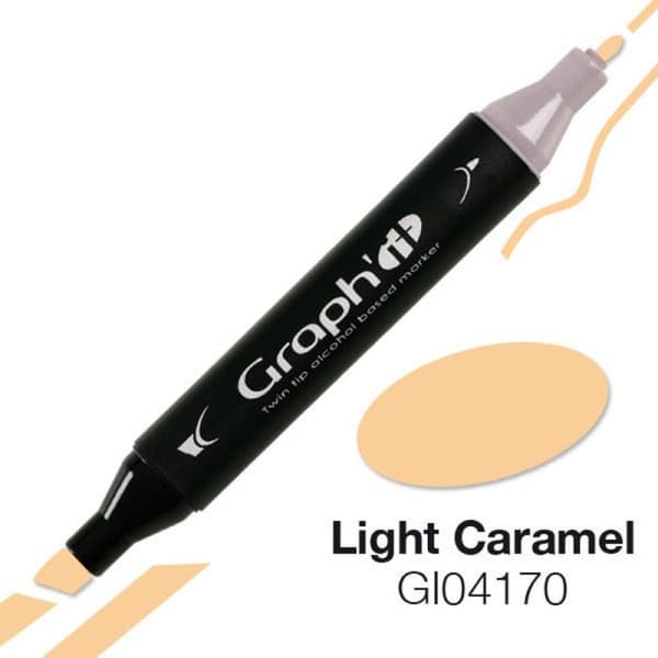 Alkohol-markör - Graph'it - 4170 - Lätt Karamell - Dubbel spets - Opaque - 16 mm