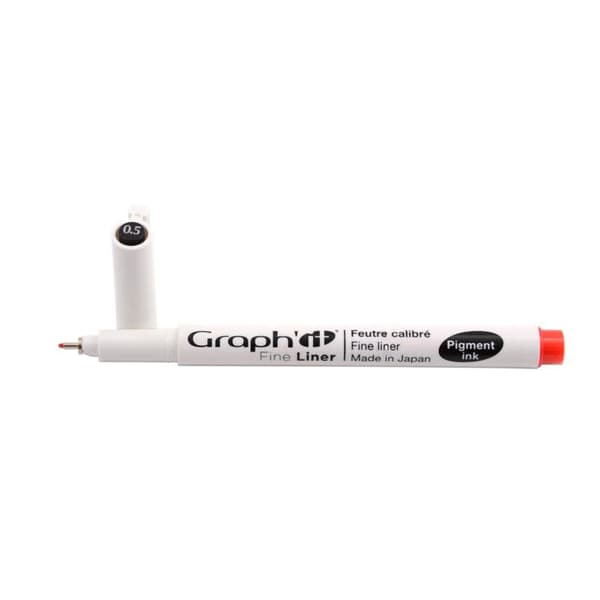 Fine liner markör Graph'it 0,5 Röd
