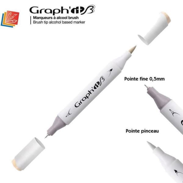 Alkoholmarkör 'Graph'It Brush Marker' från Graph'IT - Graph'it färgkarta: 4155 - Skidor