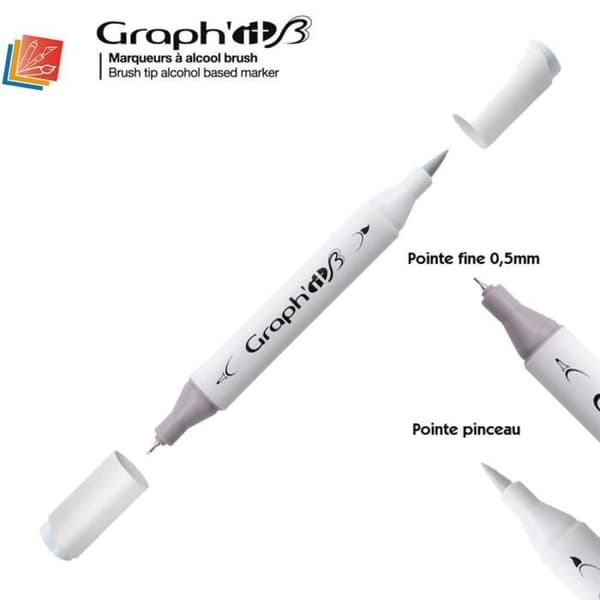 Alkoholmarkör 'Graph'It Brush Marker' från Graph'IT - Graph'it färgkarta:7101 - Glas