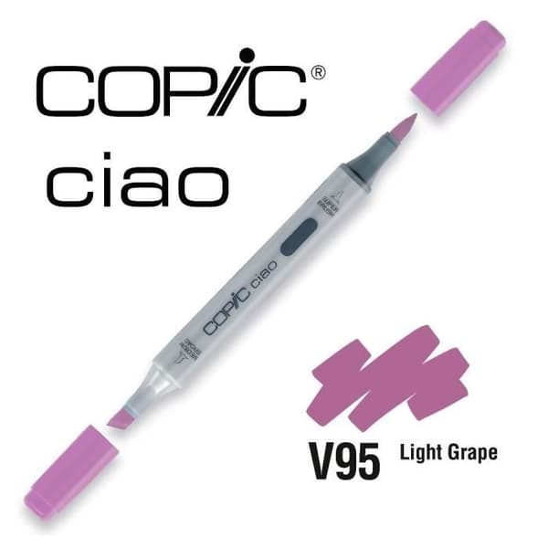 Copic Ciao alkoholmarkör (Violet V) - Copic:V95 Light Grape färgkarta