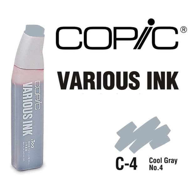 Encre Various Ink för Copic-markör C4 Cool Gray No.4