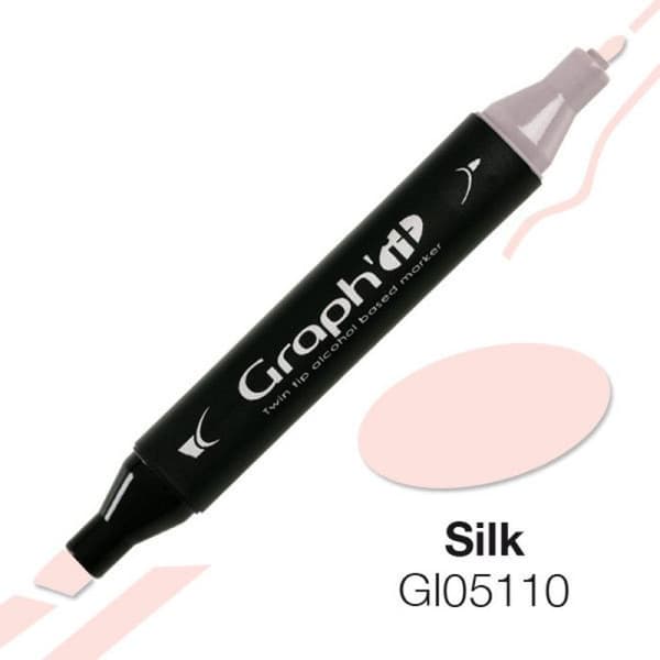 Graph'it alkoholmarkör - Rosa - Fin spets - Dubbel japansk spets - Outplånlig