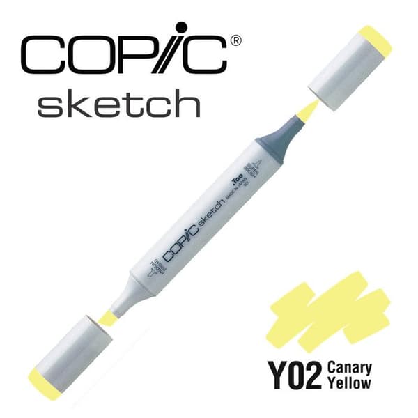 Alkoholmarker - Copic - Y02 Canary Yellow - Gul - Opaque - 1 styck