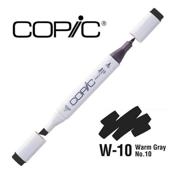 Marqueur - COPIC - Marker W10 Varmgrå No.10 - Beständig - Opaque - Avancerad