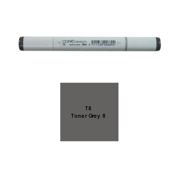 Copic Sketch dubbelspets tuschpenna - Toner T8 Grå 8