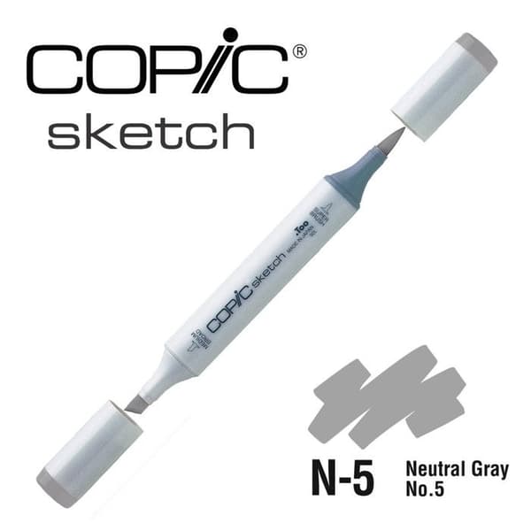 Marker - Copic - Sketch N5 Neutral Gray No.5 - Opaque - 1 styck - Grå