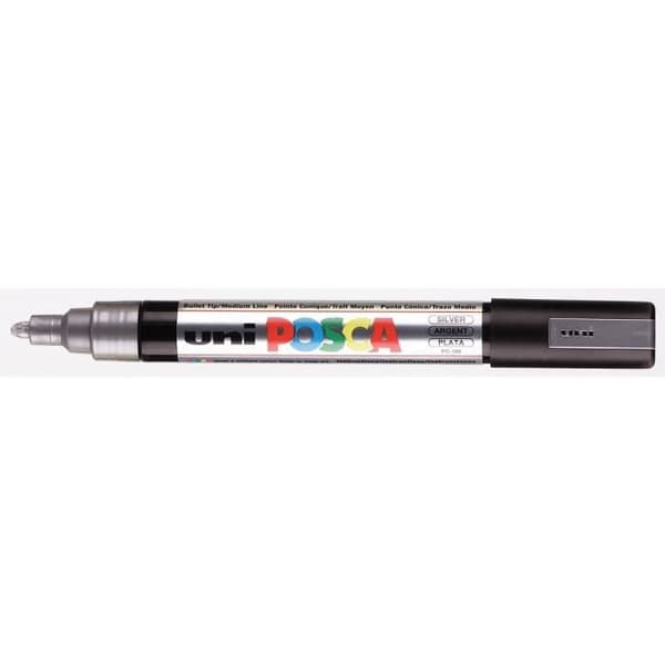 POSCA Marker Medium Conical Tip Silver